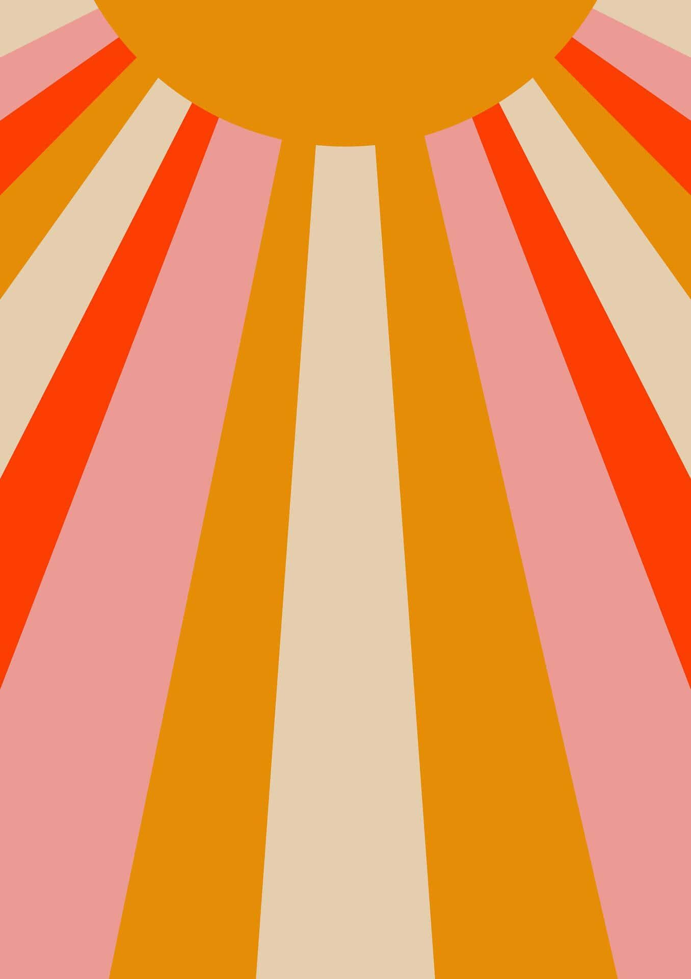 Groovy Baby Wallpaper in Sunset Pink and Sunrise Orange  Lust Home