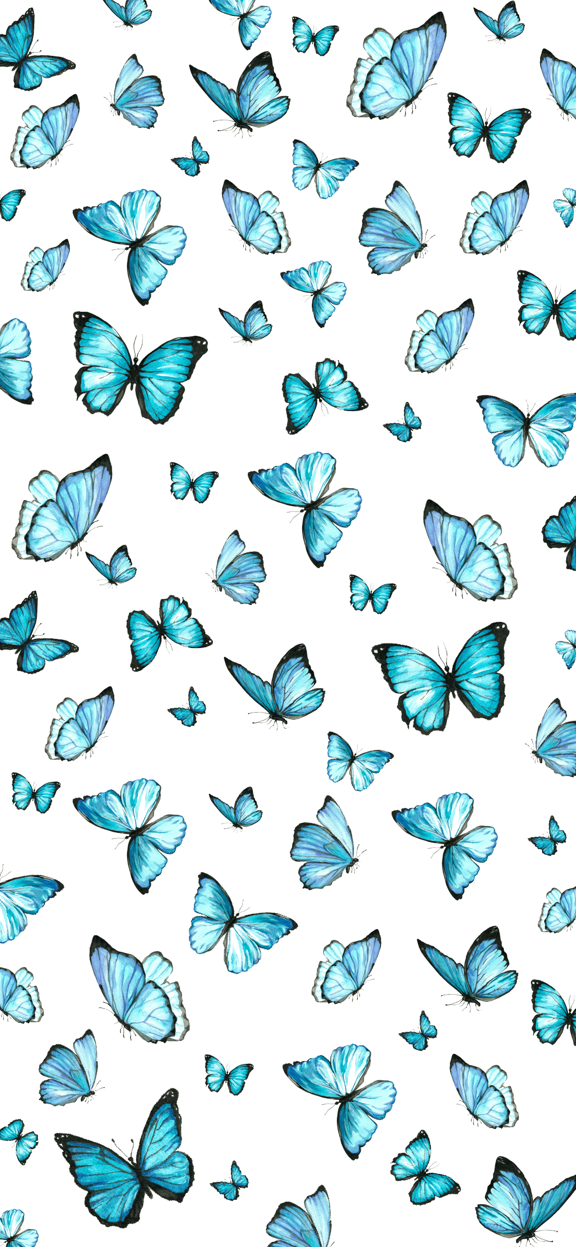 Pastel Butterflies blue butterfly pink purple teal HD phone wallpaper   Peakpx
