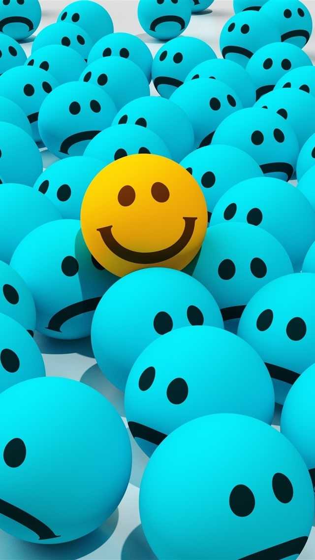 Blue Smiley Face Wallpaper Nawpic
