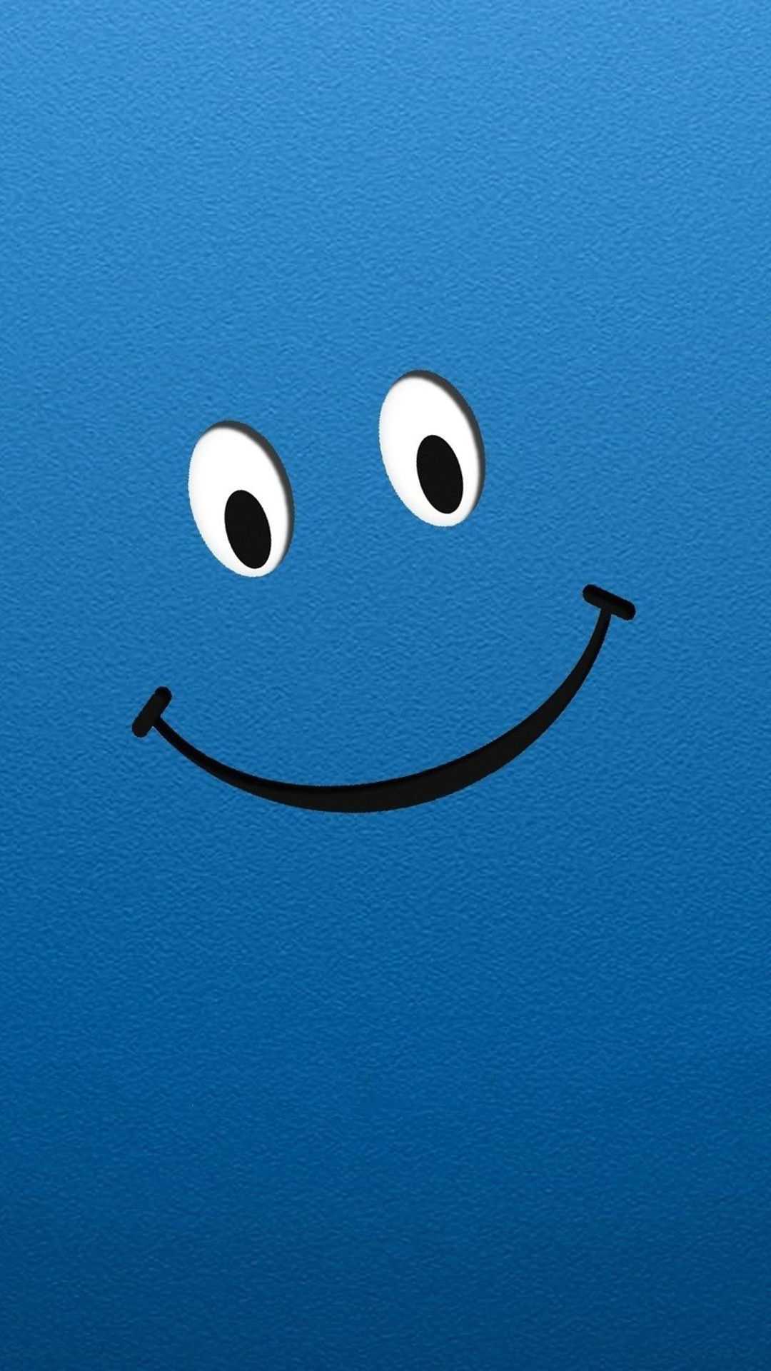 Blue Smiley Face Wallpaper - NawPic
