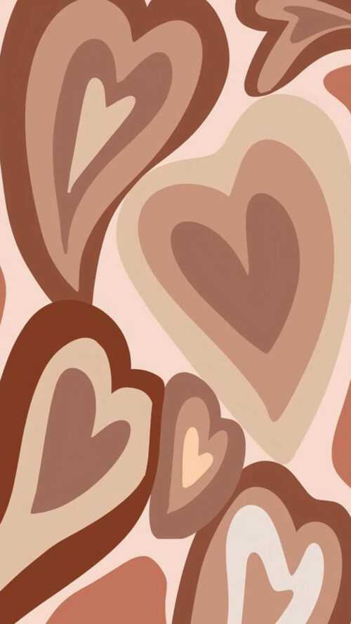 Brown Heart Iphone Wallpaper - NawPic