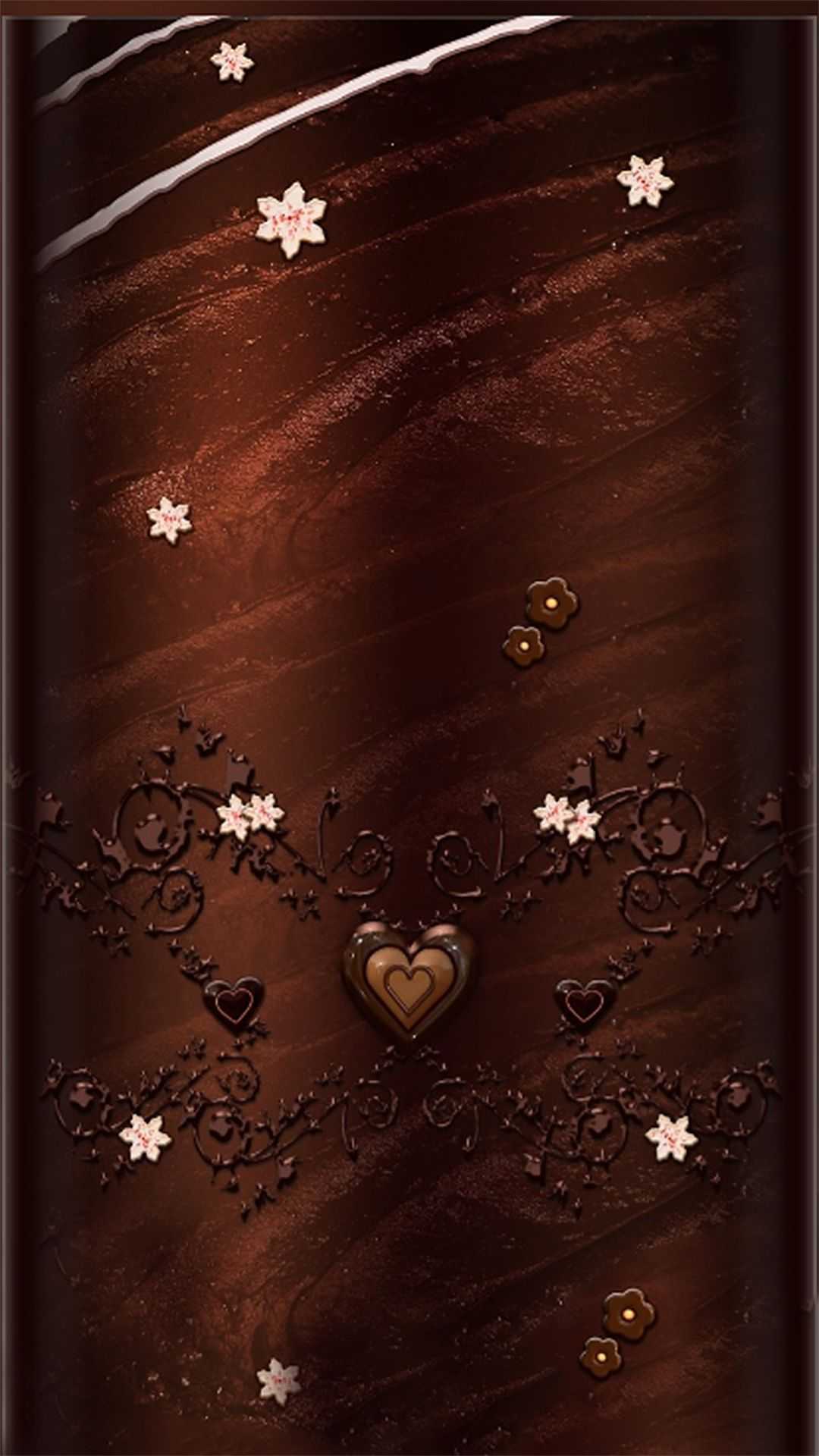 Brown Heart Iphone Wallpaper