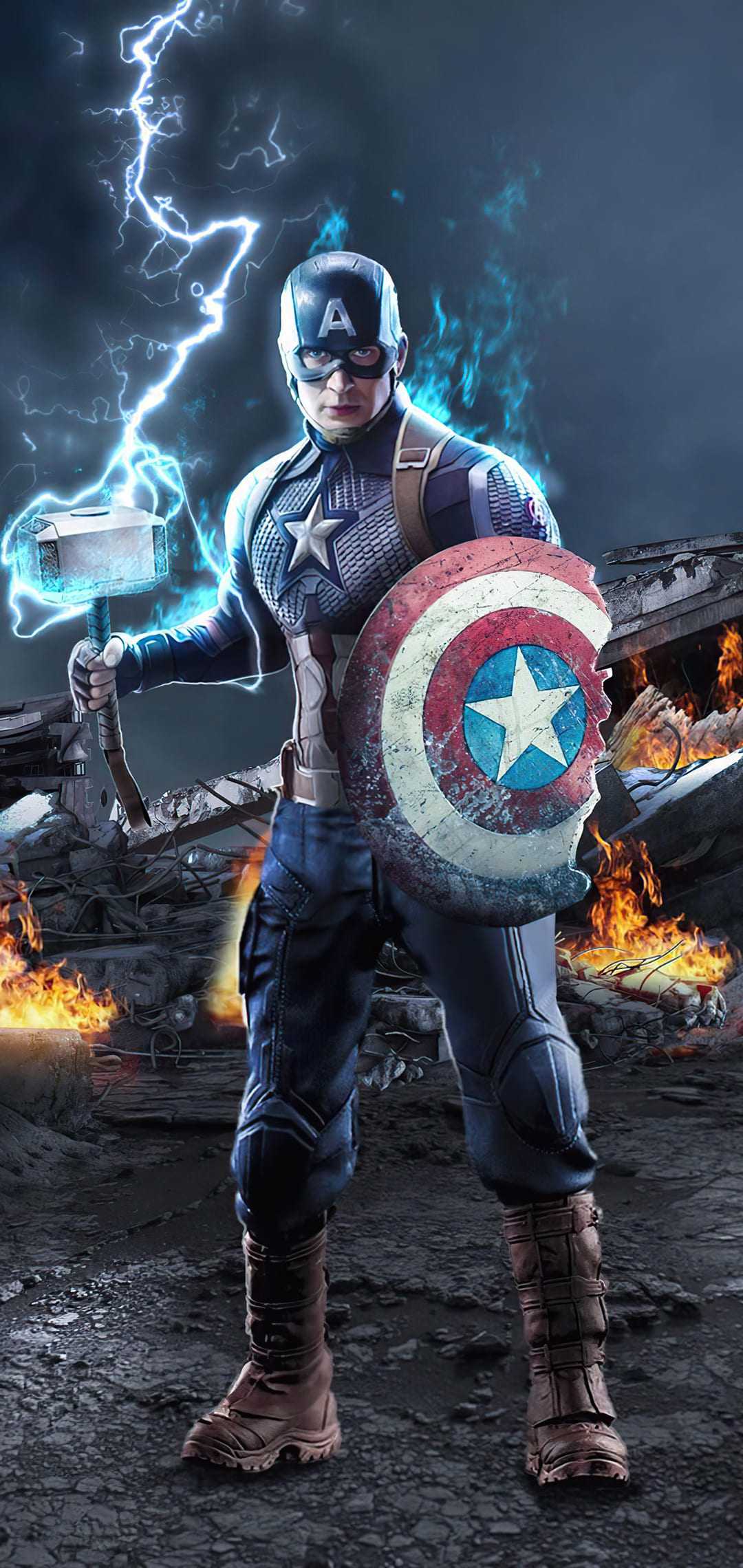 Captain America with broken shield Wallpaper 4k Ultra HD ID7532