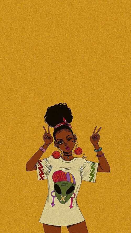 Cute Black Girl Wallpaper