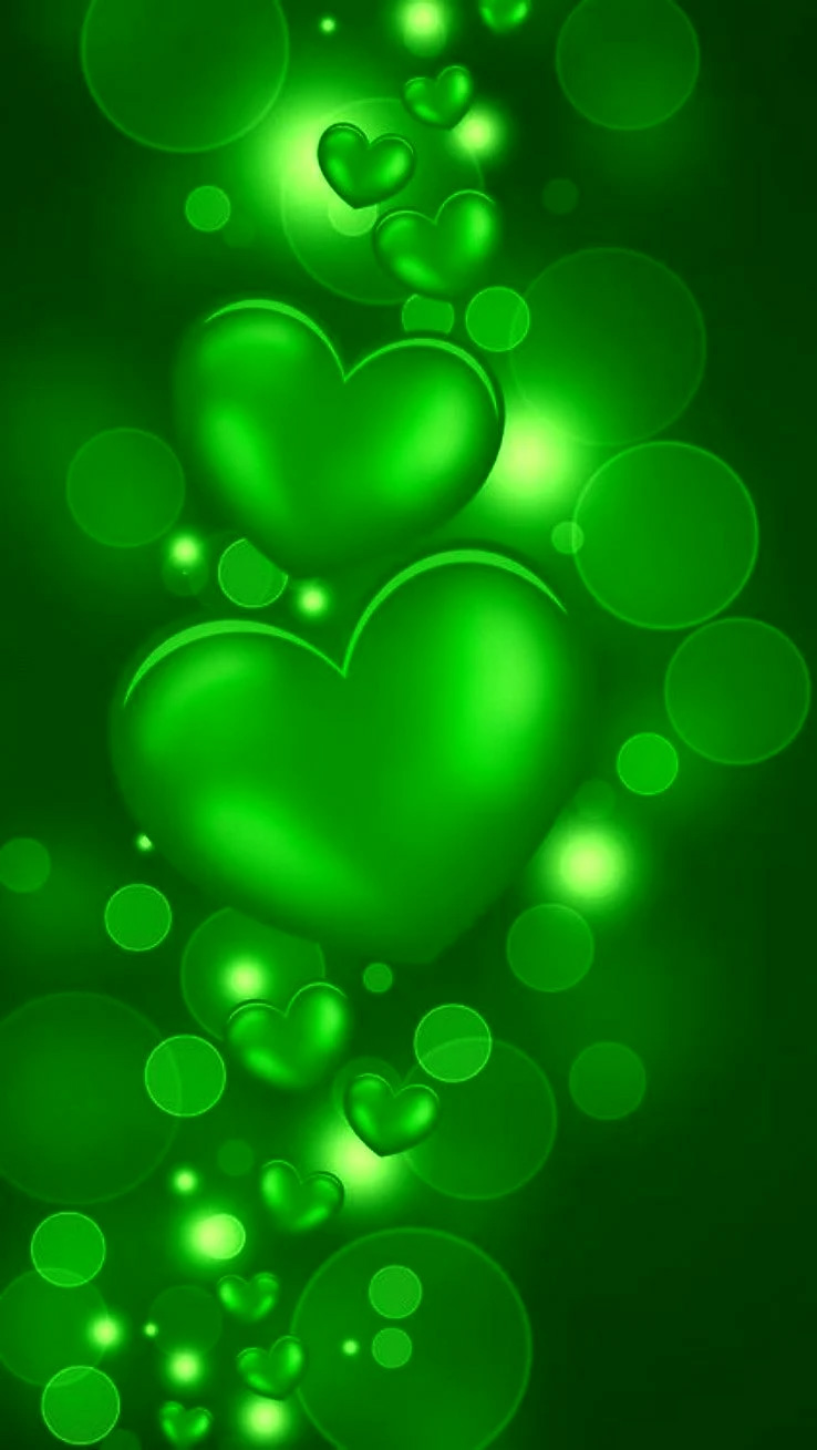 Green heart Wallpaper