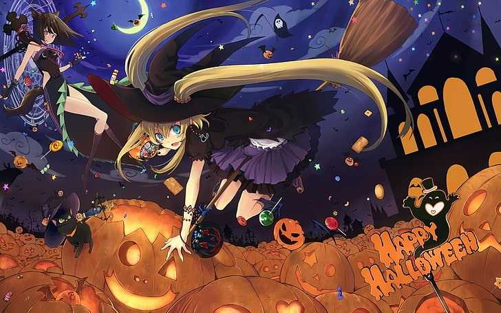 Halloween Anime Girl Wallpapers  Top Free Halloween Anime Girl Backgrounds   WallpaperAccess
