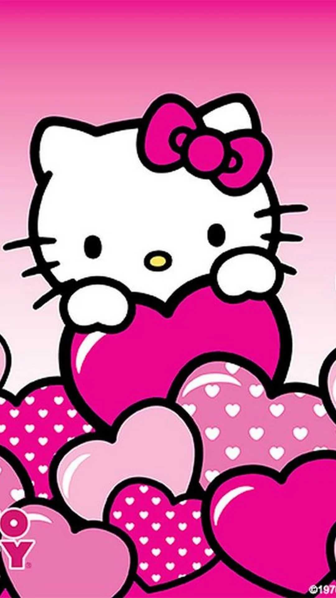 Download Pink And Black Hello Kitty Pattern Wallpaper  Wallpaperscom