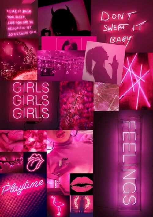 Hot Pink Aesthetic Wallpaper