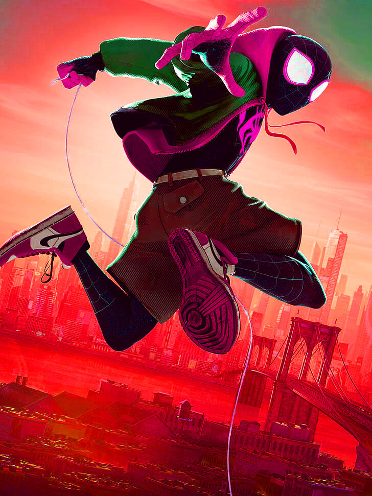 Mobile wallpaper Spider Man Movie Miles Morales Spider Man Into The  Spider Verse 1143989 download the picture for free