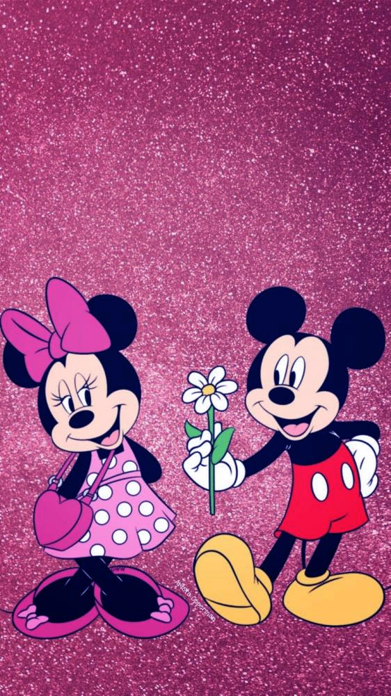 Minnie Mouse in Pink S10 Galaxy S10 HolePunch Wallpaper