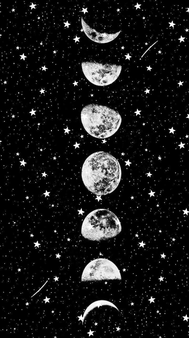 Moon And Stars Wallpaper