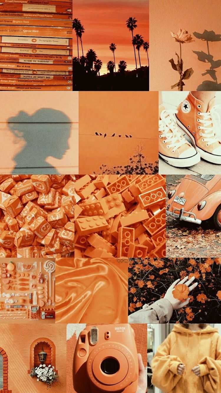 Orange Aesthetic Collage Wallpapers  Wallpaper Cave