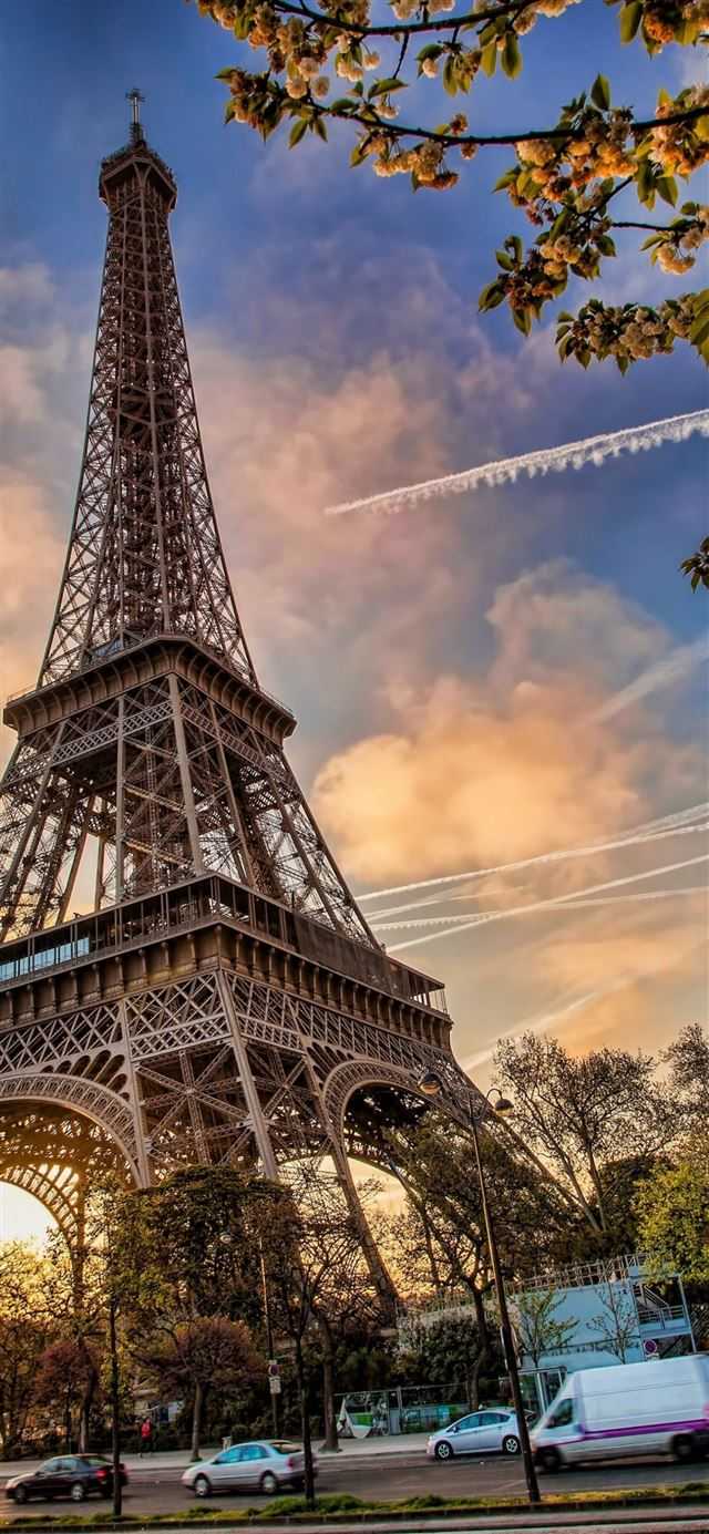 iPhoneXpapers.com | iPhone X wallpaper | nh38-eiffel-tower-paris -france-tour-vacation-city-night-flare