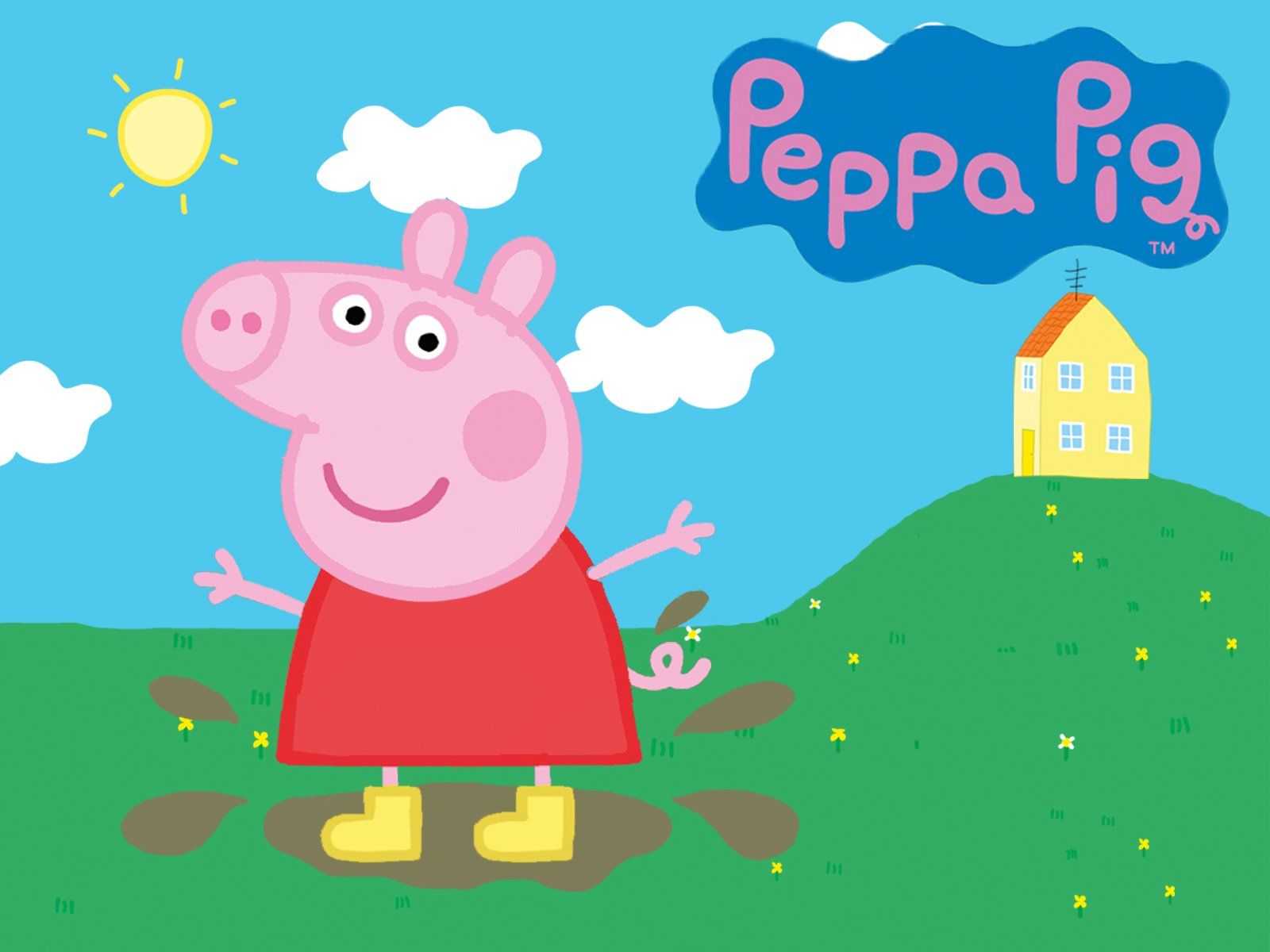 Peppa Pig House Papel De Parede - NawPic