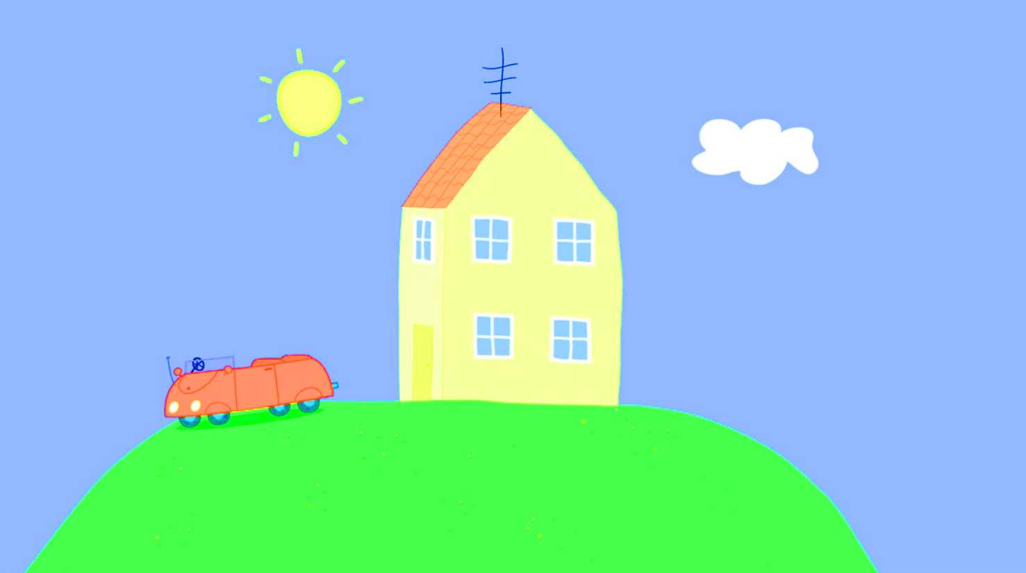 Peppa Pig House Wallpaper