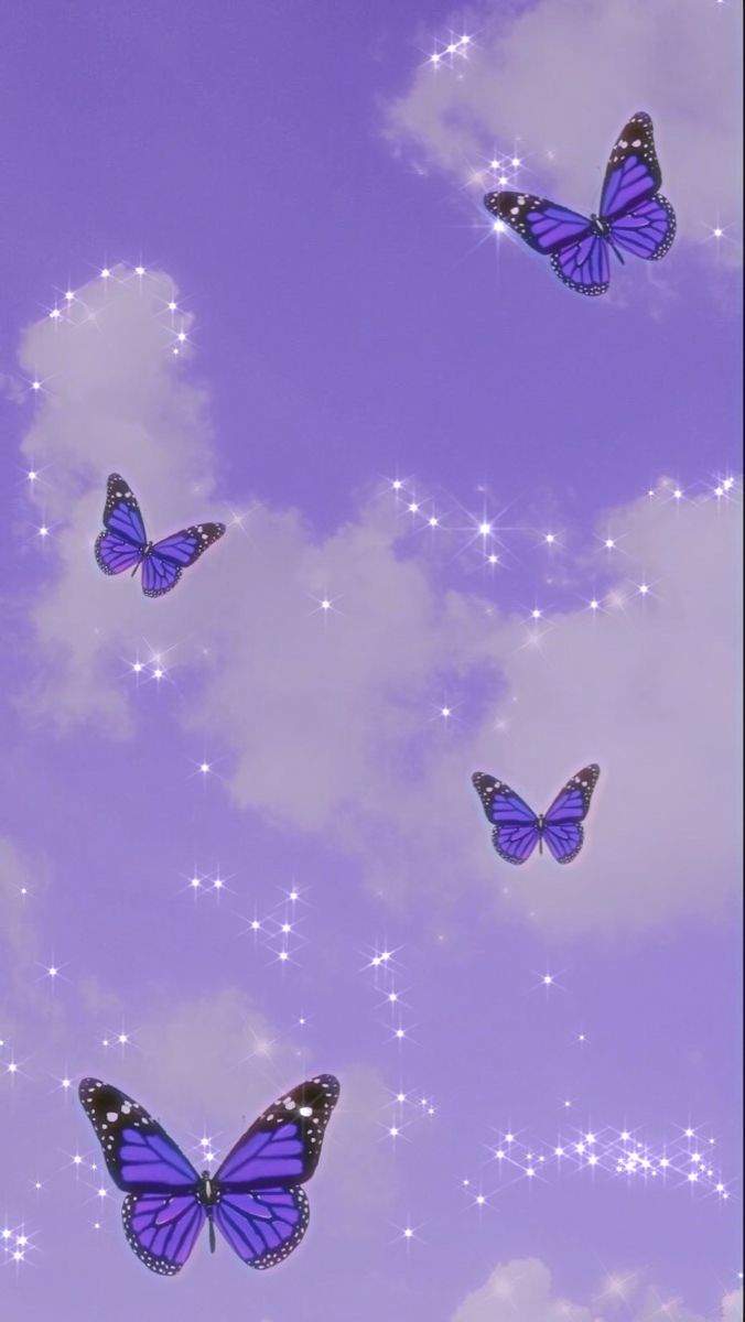 Purple Butterfly Wallpaper - NawPic