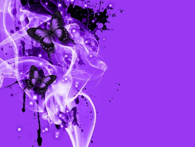 Purple Butterfly Wallpaper - NawPic