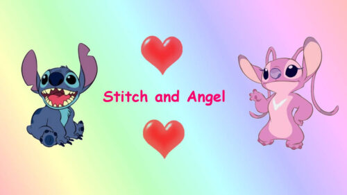 Stitch And Angel Wallpaper