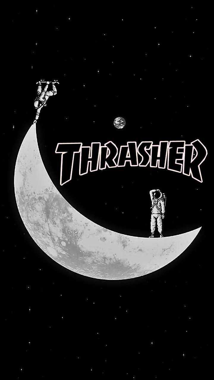 Download Thrasher Magazine Pink Skateboard Logo Wallpaper  Wallpaperscom