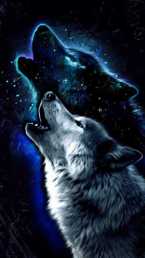 Wolf Galaxy Wallpaper